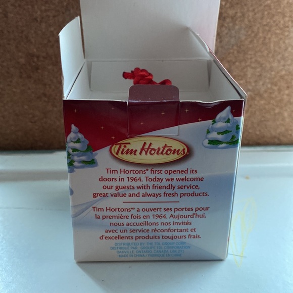 Tim Hortons Cofee House Christmas Ornament Snowman with Red Cord - Picture 4 of 8